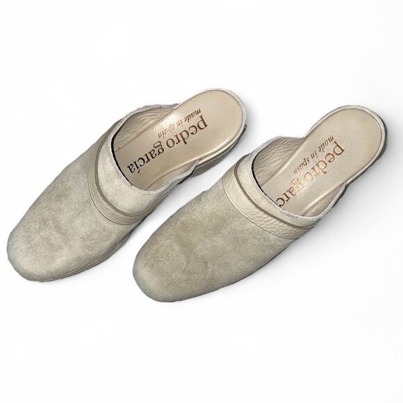 Women’s Pedro Garcia Fabia Suede Clog In Linen Castoro size 10 - Picture 2 of 8